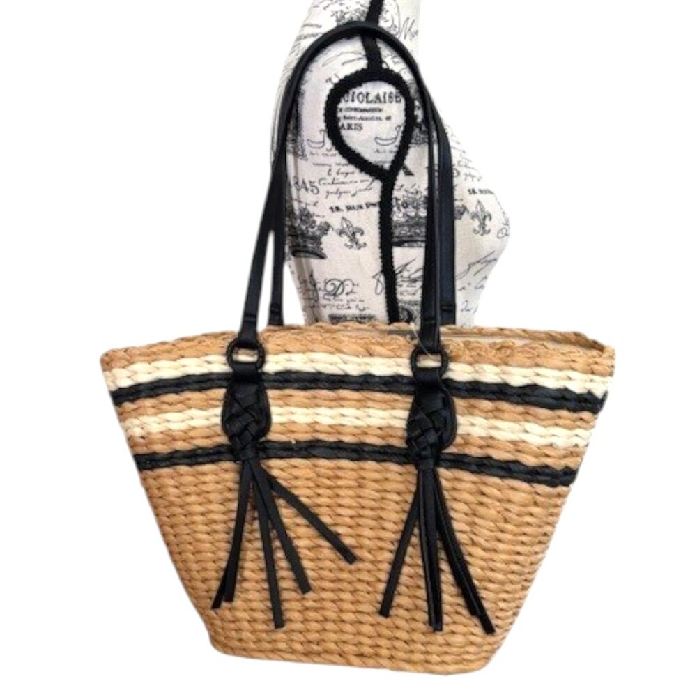 Style & Co Straw Shoulder Tote Bag